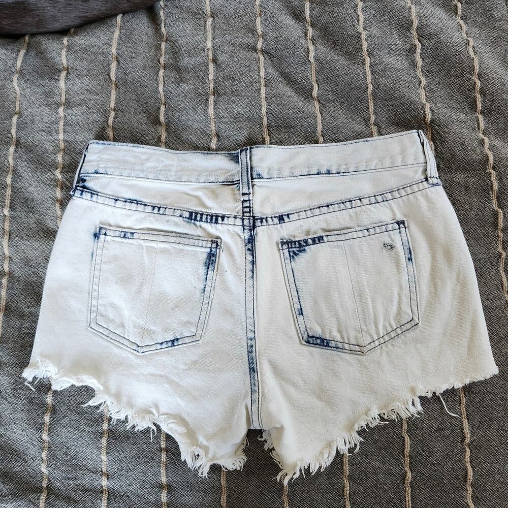 rag & bone denim cutoffs in "Bleach" acid wash Sz 24 - Picture 2 of 6